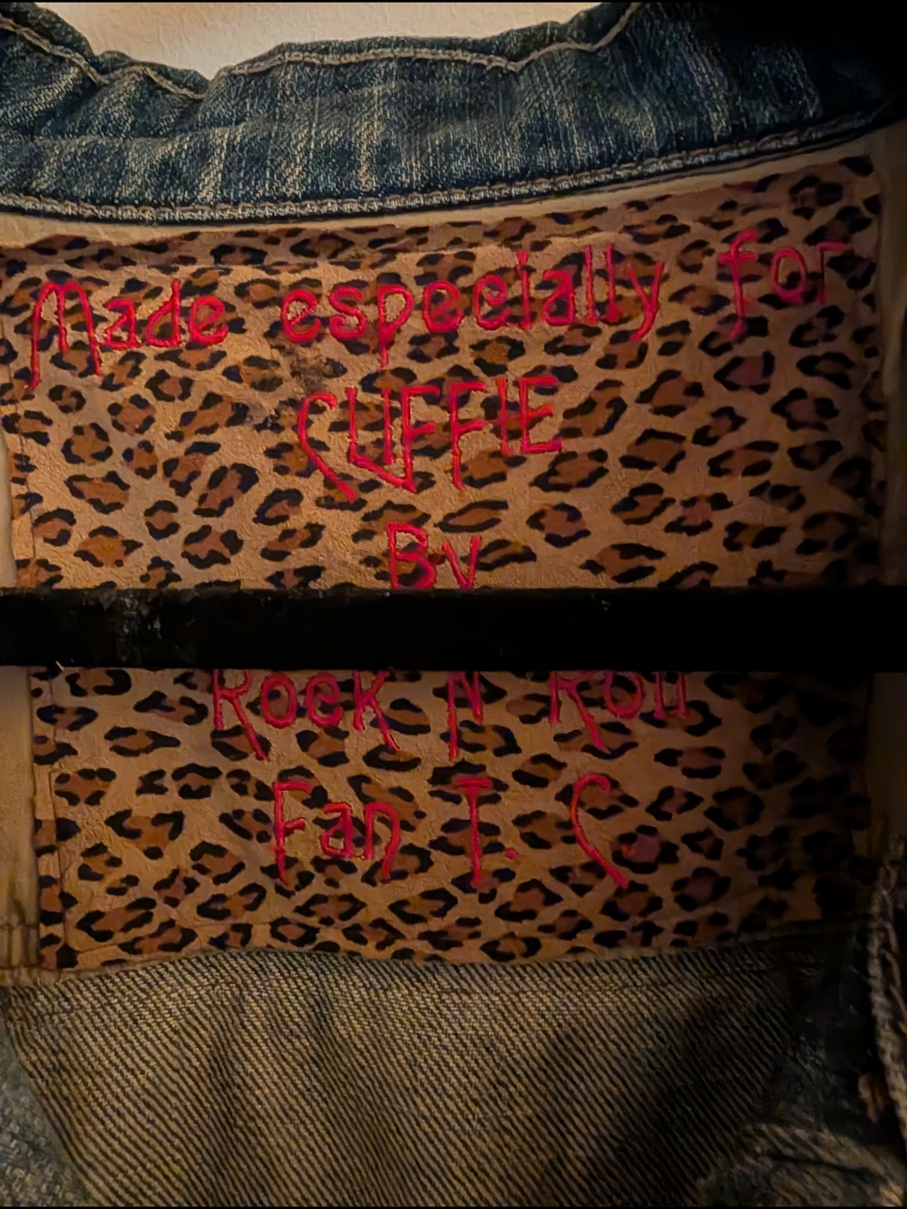 Custom Denim Jacket with Ozzy Osbourne Patch and Skull Cross - Picture 3 of 10